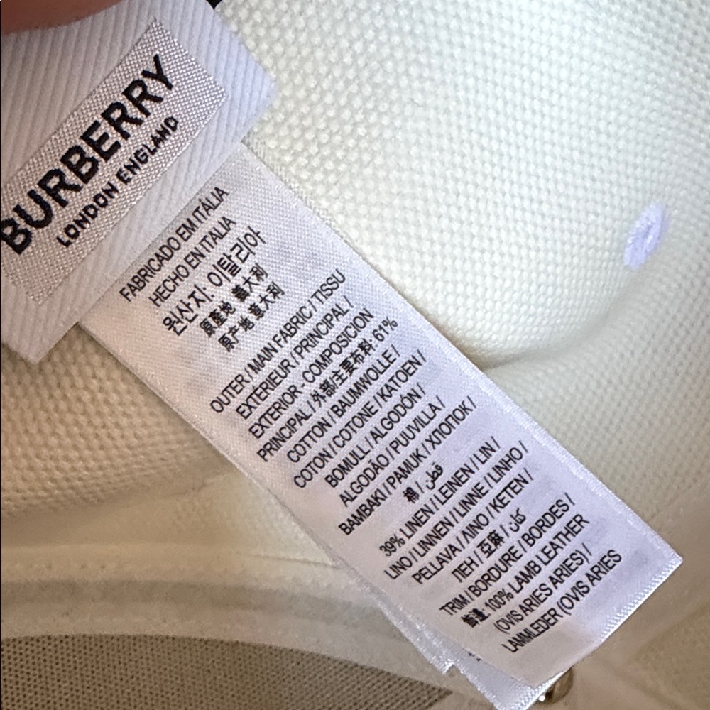 Burberry Canvas TB Monogram Baseball Cap with white/black Trim - Picture 8 of 8